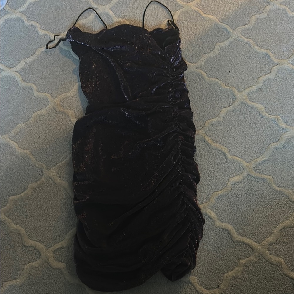 Elegant Black Ruched Dress